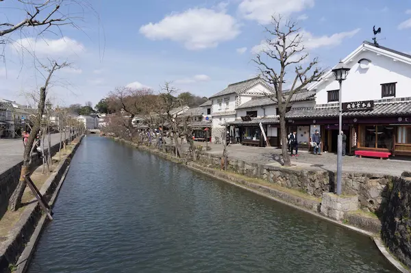 View from bridge at Shirakabe-dori